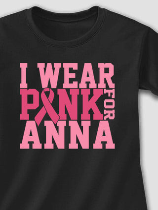 I Wear Pink : Adult Ladies Fitted T-Shirt