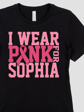 I Wear Pink : Premium Ladies T-Shirts