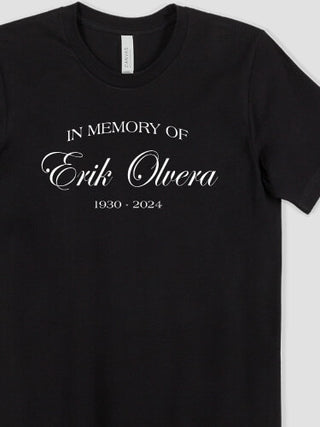 In Memory Of : Printed T-Shirts