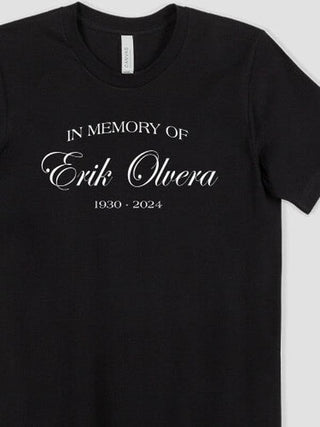 In Memory Of : Premium Printed T-Shirts