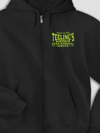 Irish Beer Removal Service : Embroidered Zip Hoodies