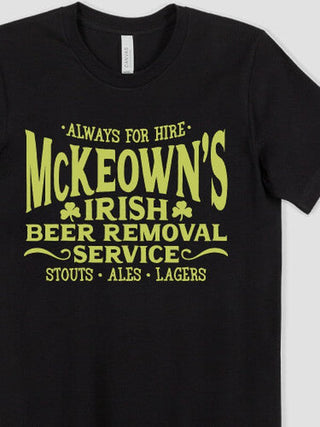 Irish Beer Removal Service : Premium Printed T-Shirts