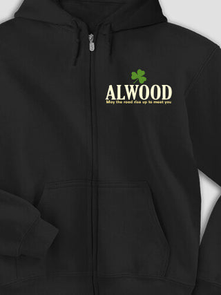 Irish Blessing : Embroidered Zip Hoodies