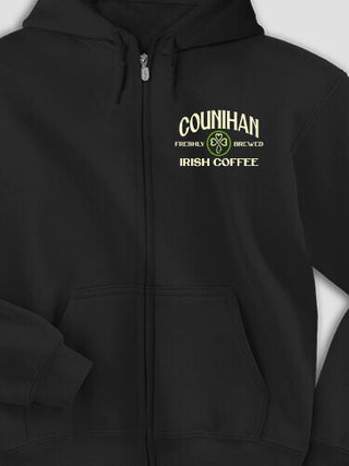 Irish Coffee : Embroidered Zip Hoodies