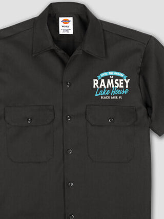 Livin' The Dream Lake House : Embroidered Work Shirts