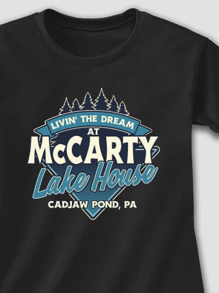 Livin' The Dream Lake House : Adult Ladies Fitted T-Shirt