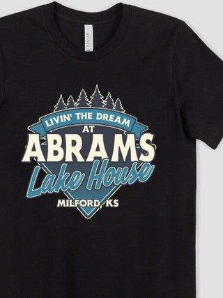 Livin' The Dream Lake House : Premium Printed T-Shirts