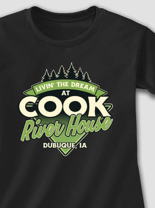 Livin' The Dream River House : Adult Ladies Fitted T-Shirt