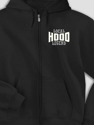 Local Legend : Embroidered Zip Hoodies