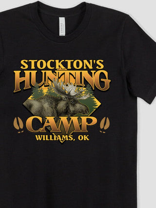 Moose Hunting Camp : Premium Printed T-Shirts