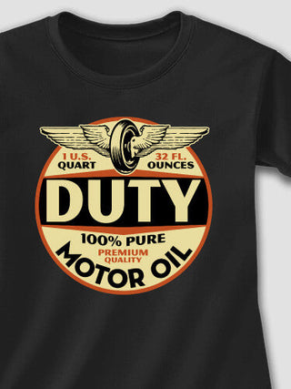 Motor Oil : Adult Ladies Fitted T-Shirt