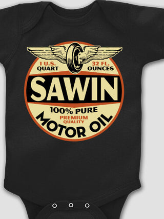 Motor Oil : Printed Baby Bodysuits