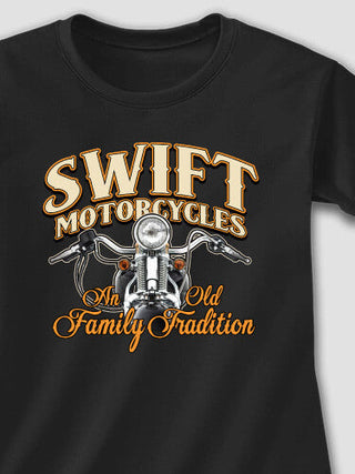 Motorcycle Family Tradition : Adult Ladies Fitted T-Shirt