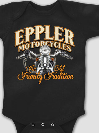 Motorcycle Family Tradition : Printed Baby Bodysuits