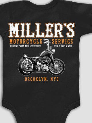 Motorcycle Service BP : Printed Baby Bodysuits