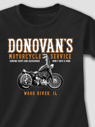 Motorcycle Service : Adult Ladies Fitted T-Shirt
