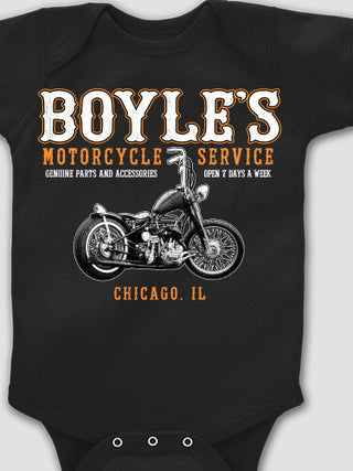 Motorcycle Service : Printed Baby Bodysuits