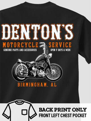 Motorcycle Service : Printed Pocket T-Shirts
