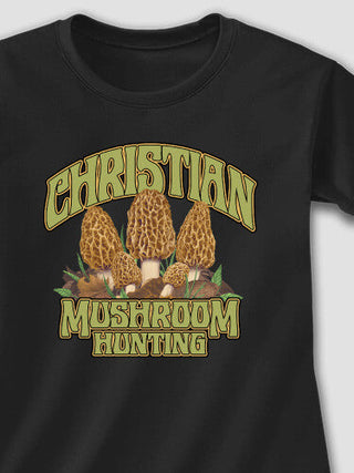 Mushroom Hunting : Adult Ladies Fitted T-Shirt