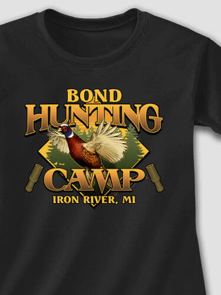 Pheasant Hunting Camp : Adult Ladies Fitted T-Shirt