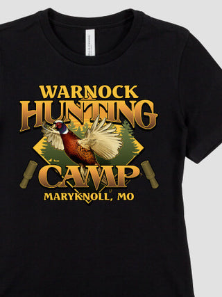 Pheasant Hunting Camp : Premium Ladies T-Shirts