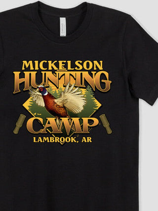 Pheasant Hunting Camp : Premium Printed T-Shirts