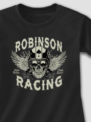 Racing Skull : Adult Ladies Fitted T-Shirt