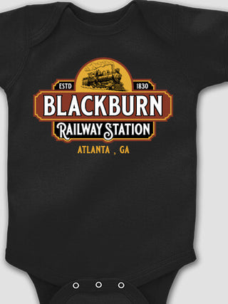 Railway Station : Printed Baby Bodysuits