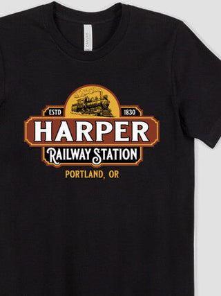 Railway Station : Premium Printed T-Shirts