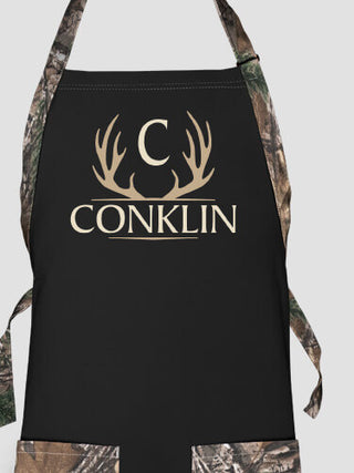 Antler Monogram : Printed 2-Tone Aprons
