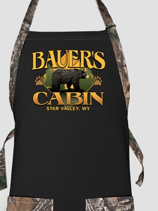 Bear Cabin : Printed 2-Tone Aprons
