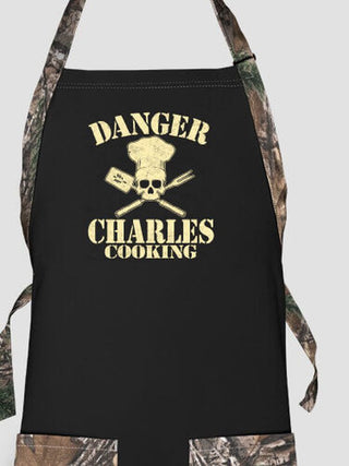 Cooking Danger : Printed 2-Tone Aprons