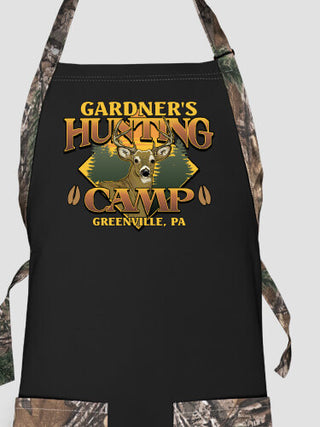Deer Hunting Camp : Printed 2-Tone Aprons