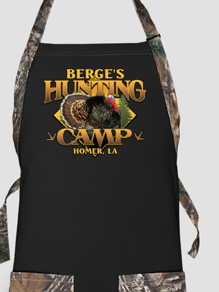 Turkey Hunting Camp : Printed 2-Tone Aprons