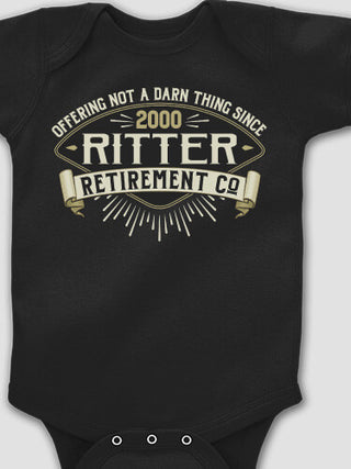 Retirement Company : Printed Baby Bodysuits