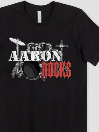 Rocks Drums : Premium Printed T-Shirts