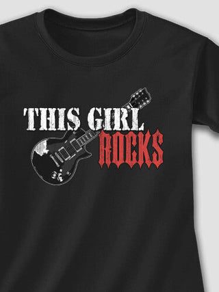 Rocks Guitar : Adult Ladies Fitted T-Shirt