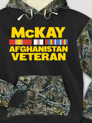 Afghanistan Veteran : Printed 2-Tone Camo Hoodies