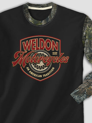 American Motorcycle Tradition : Printed 2-Tone Camo Long Sleeves
