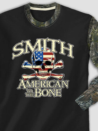 American to the Bone : Printed 2-Tone Camo Long Sleeves