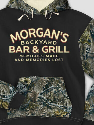 Backyard Bar and Grill : Printed 2-Tone Camo Hoodies