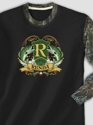 Bass Coat Of Arms : Printed 2-Tone Camo Long Sleeves
