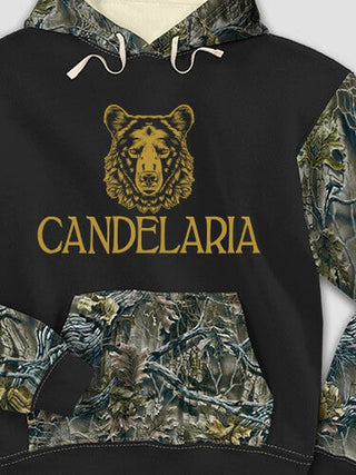 Bear : Printed 2-Tone Camo Hoodies