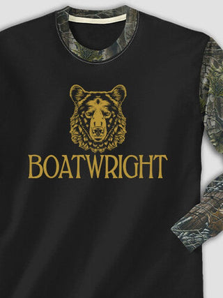 Bear : Printed 2-Tone Camo Long Sleeves
