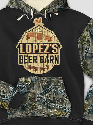 Beer Barn : Printed 2-Tone Camo Hoodies
