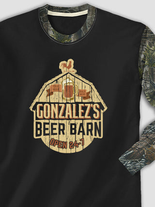Beer Barn : Printed 2-Tone Camo Long Sleeves