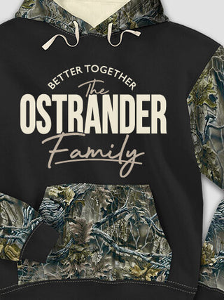 Better Together Family : Printed 2-Tone Camo Hoodies