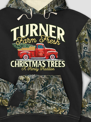 Christmas Tree Farm : Printed 2-Tone Camo Hoodies
