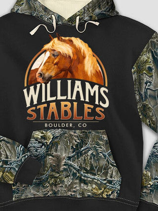 Classic Stables : Printed 2-Tone Camo Hoodies