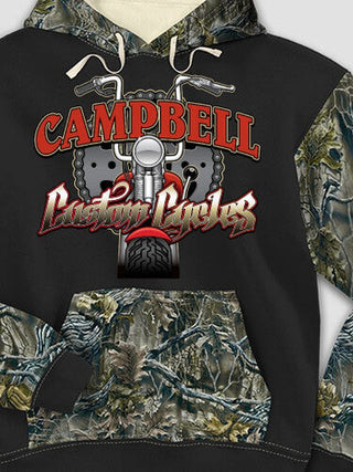 Custom Cycles : Printed 2-Tone Camo Hoodies